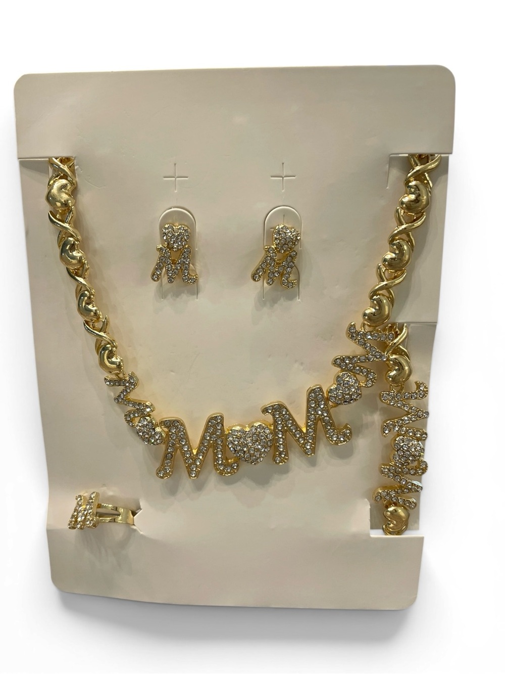 WOMENS FASHION GOLD TONE XO MOM 4 PC JEWELRY SET - Picture 7 of 8